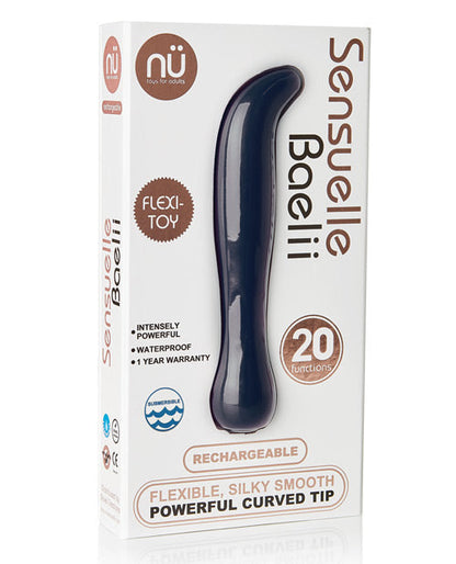 Vibromasseur point G flexible Nu Sensuelle Baelii - 20 fonctions bleu marine