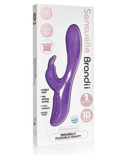 Vibromasseur point G Nu Sensuelle | Vibromasseur lapin pliable Brandii | Vibromasseur clitoridien violet | Meilleur vibromasseur pour femme