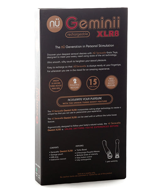 Nu Sensuelle Geminii XLR8 Turbo Boost Point G - Ultraviolet