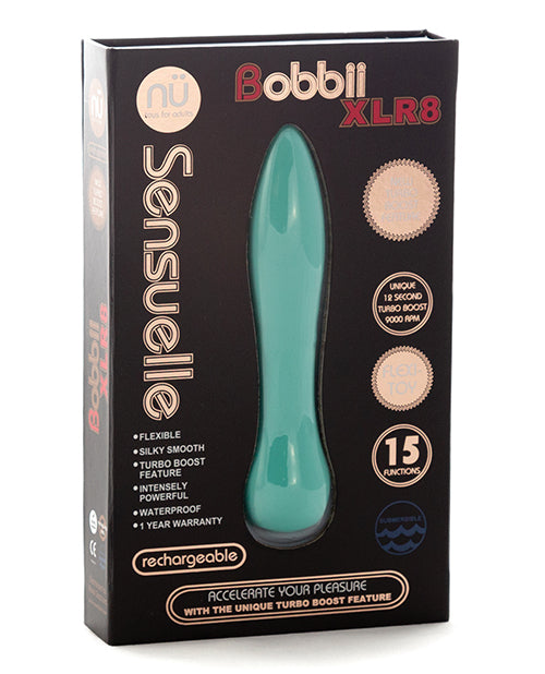 Nu Sensuelle Bobbii Flexible Vibe XLR8 Turbo Boost - Bleu électrique