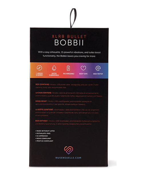Nu Sensuelle Bobbii Flexible Vibe XLR8 Turbo Boost - Bleu électrique