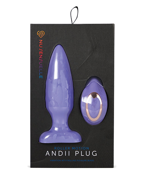 Nu Sensuelle Andii Plug Anal Rotatif Vertical - Ultraviolet