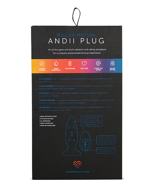 Nu Sensuelle Andii Plug Anal Rotatif Vertical - Ultraviolet