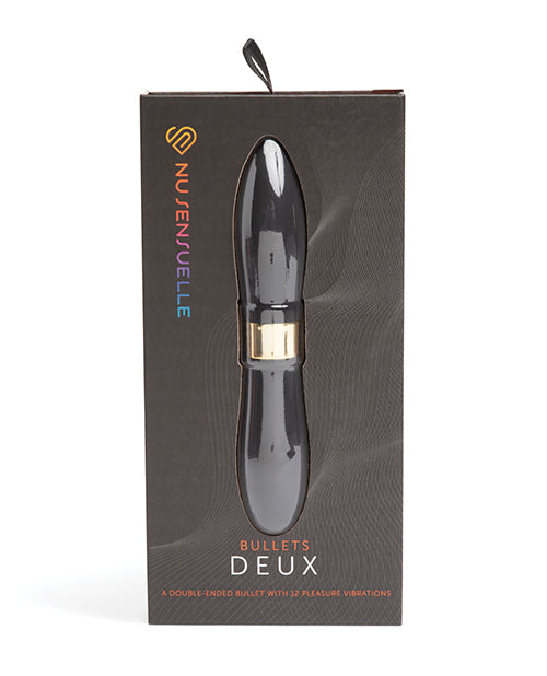 Nu Sensuelle Deux Vibrador bala de doble extremo - Negro