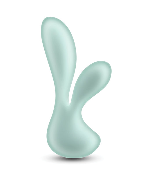 Vibromasseur point G pur | Vibromasseur lapin Luna Petite | Vibromasseur clitoridien en silicone sarcelle | Meilleur vibromasseur pour femme
