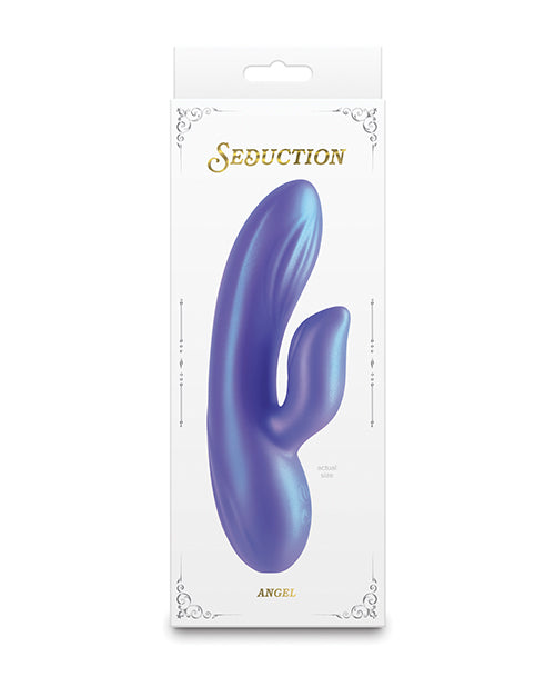 Vibrador de conejo Seduction | Vibrador de punto G Angel | Vibrador de clítoris morado metálico | Mejor vibrador para mujeres