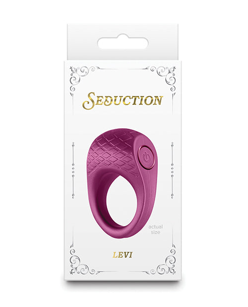 Anillo para el pene Seduction Levi - Burdeos Metálico