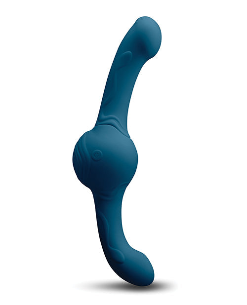 Dildo Vibrador Revolution | Dildo Grande con Motor Giratorio Color Teal | Dildo Realista Flexible Tsunami