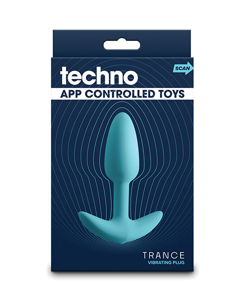 Vibreur anal Techno Trance télécommandé et contrôlé par application – Bleu