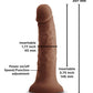 Colours Pleasures Consolador vibrador de 7" - Marrón