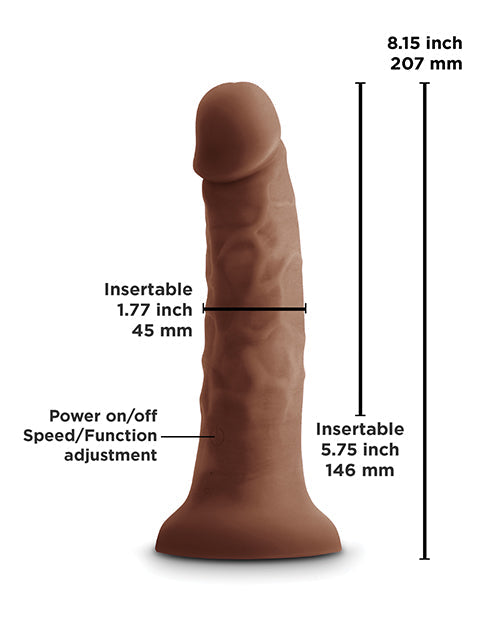 Colours Pleasures Consolador vibrador de 7" - Marrón