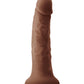 Colours Pleasures Consolador vibrador de 7" - Marrón