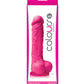 Dildo realista Colores Placeres | Dildo grande de 12.7 cm | Dildo rosa con ventosa