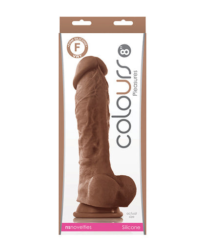 Dildo realista Colores Placeres | Dildo grande de 20 cm | Dildo marrón con ventosa