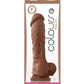 Dildo realista Colores Placeres | Dildo grande de 20 cm | Dildo marrón con ventosa