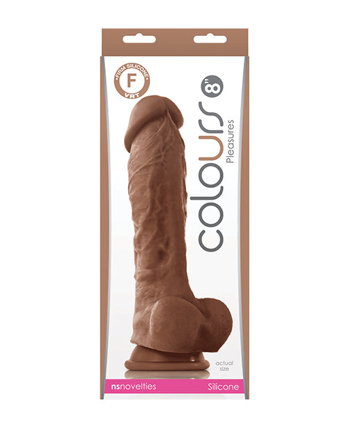 Dildo realista Colores Placeres | Dildo grande de 20 cm | Dildo marrón con ventosa