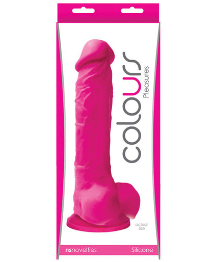 Dildo realista Colours Pleasures | Dildo grande de 20 cm | Dildo rosa con ventosa