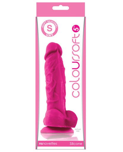 Dildo grande ColourSoft de 5" | Dildo realista de silicona | Dildo rosa con ventosa