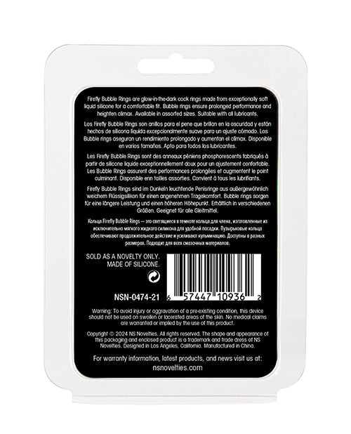 Anneau pour pénis lumineux dans le noir Firefly - Taille M, Blanc