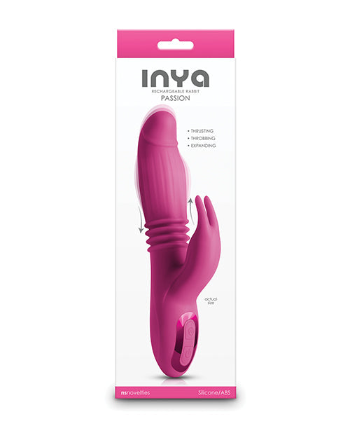 Vibromasseur INYA Passion Rabbit | Vibromasseur Point G Rose | Vibromasseur Pénétrant | Vibromasseur Clitoridien | Meilleur Vibromasseur pour Femme