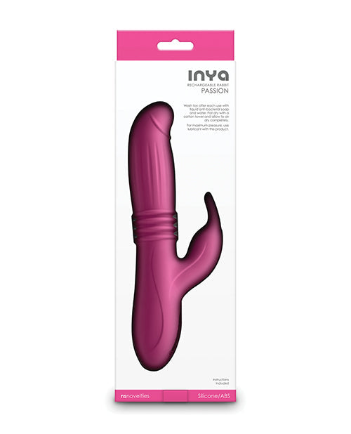 Vibromasseur INYA Passion Rabbit | Vibromasseur Point G Rose | Vibromasseur Pénétrant | Vibromasseur Clitoridien | Meilleur Vibromasseur pour Femme