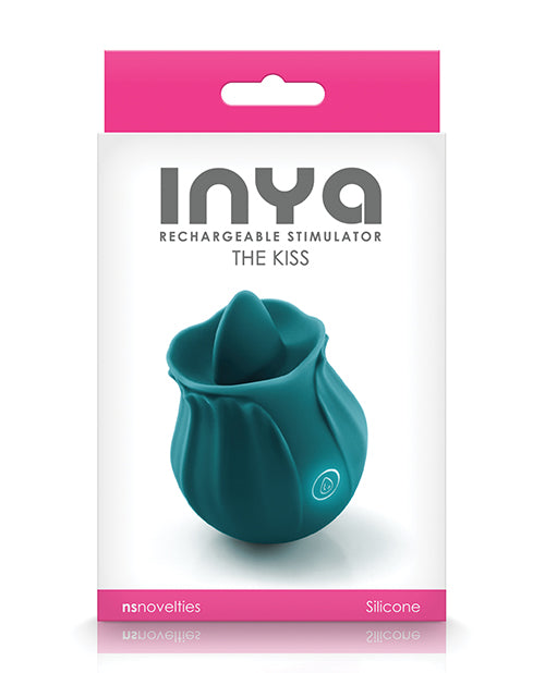 INYA El vibrador recargable Kiss - Verde azulado oscuro