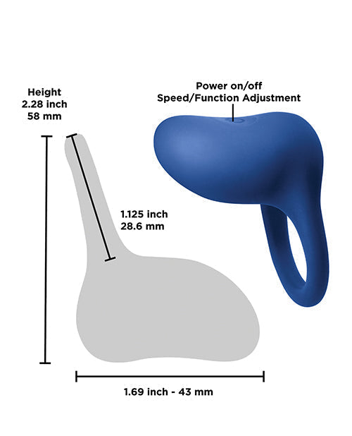 Bague vibrante rechargeable INYA Regal - Bleue
