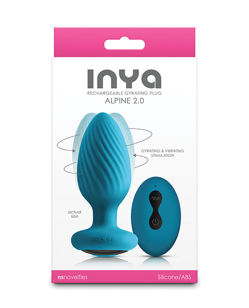 INYA Alpine 2.0 Plug Anal Rotatif et Vibrant avec Télécommande - Sarcelle