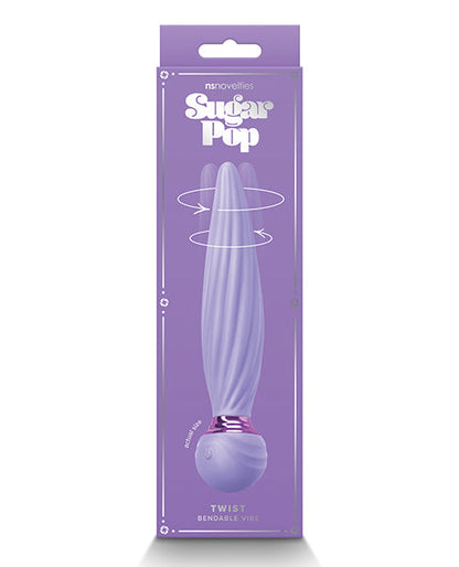 Vibromasseur torsadé flexible Sugar Pop - Violet