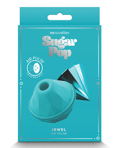 Vibrador de pulsación de aire Sugar Pop Jewel - Azul verdoso