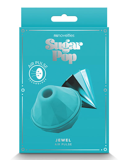 Vibrador de pulsación de aire Sugar Pop Jewel - Azul verdoso