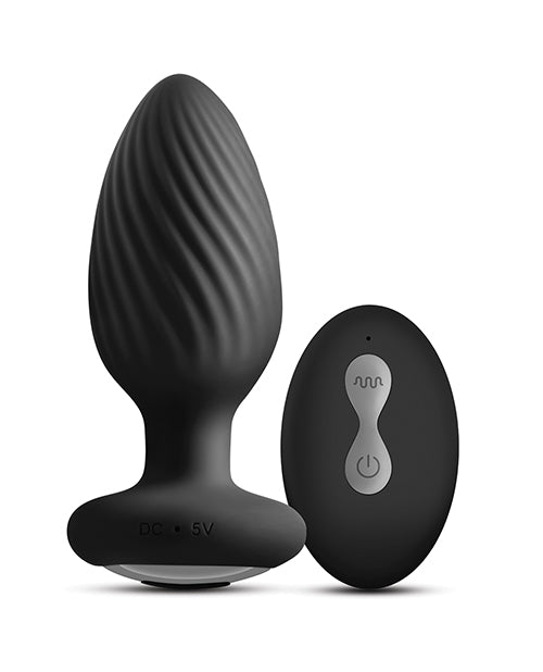 Vibromasseur plug anal rotatif et vibrant Renegade Alpine 2.0 avec télécommande - Noir