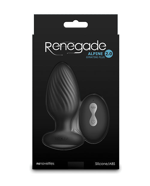 Vibromasseur plug anal rotatif et vibrant Renegade Alpine 2.0 avec télécommande - Noir