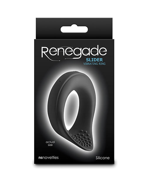 Anillo Vibrador para Pene Renegade Slider - Negro