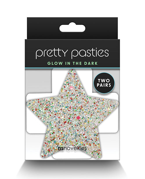 Pretty Pasties Étoile et Croix Phosphorescentes - 2 Paires