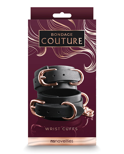 Esposas de muñeca Bondage Couture - Negro