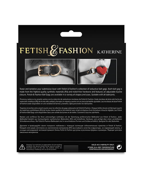 Fetichismo y moda Mordaza de bola Katherine - Roja