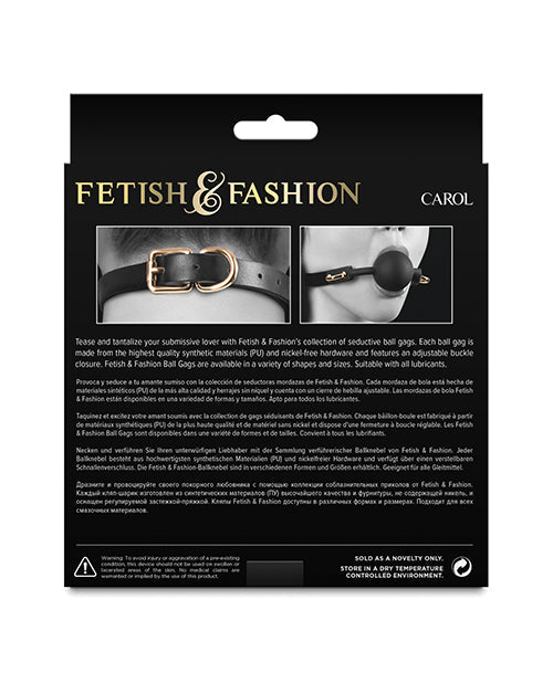 Bâillon en Boule Noir Fetish & Fashion Carol