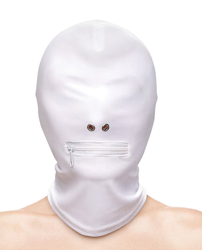 Cagoule à bouche zippée Fetish & Fashion - Blanche