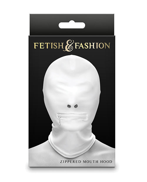 Cagoule à bouche zippée Fetish & Fashion - Blanche