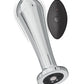 Ass-sation Ampoule anale vibrante en métal à distance - Argent