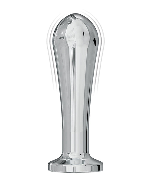 Ass-sation Ampoule anale vibrante en métal à distance - Argent