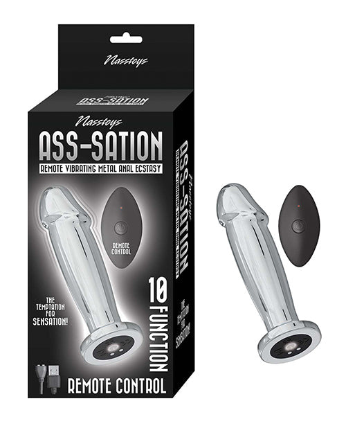 Ass-sation Télécommande Vibrante Anale en Métal Extase - Argent