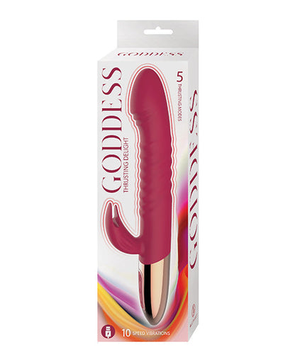 Vibromasseur Pénétrant Déesse | Vibromasseur Point G Plaisir | Vibromasseur Clitoridien Rouge | Meilleur Vibromasseur pour Femme