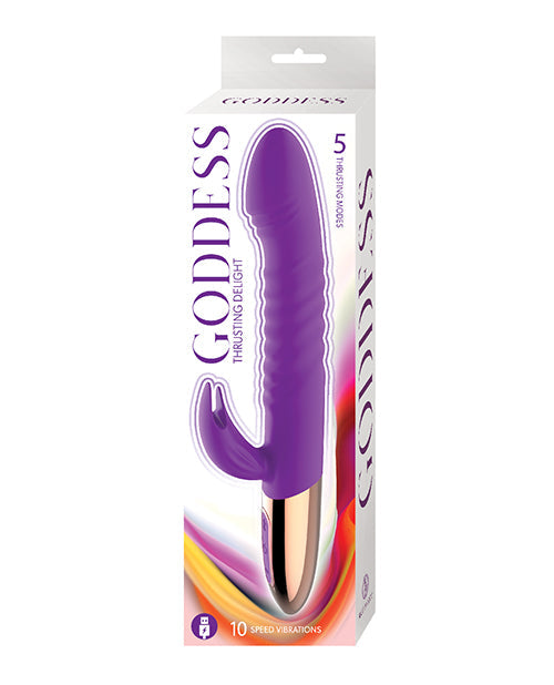 Vibromasseur Poussant Déesse | Vibromasseur Point G Plaisir | Vibromasseur Clitoridien Violet | Meilleur Vibromasseur pour Femmes