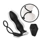 Tapón Anal Penetrador de Ass-station con Anillo para Pene y Bolas - Negro