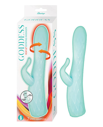 Vibromasseur Lapin Chauffant Goddess | Vibromasseur Clitoridien Rotatif | Vibromasseur Point G Aqua | Meilleur Vibromasseur pour Femme