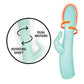 Vibromasseur Lapin Chauffant Goddess | Vibromasseur Clitoridien Rotatif | Vibromasseur Point G Aqua | Meilleur Vibromasseur pour Femme
