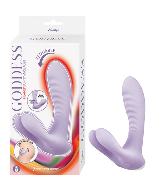 Vibromasseur Lapin Chauffant Goddess Heat-Up | Vibromasseur Lapin Point G | Vibromasseur Clitoridien Lavande | Meilleur Vibromasseur pour Femme