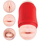 Delite Masturbador Oral y Vaginal de Doble Entrada - Blanco
